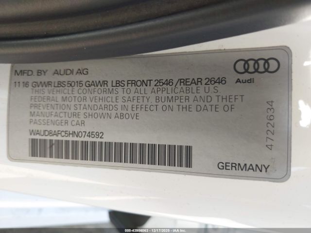 2017 AUDI A6 WAUD8AFC5HN074592 Photo 8