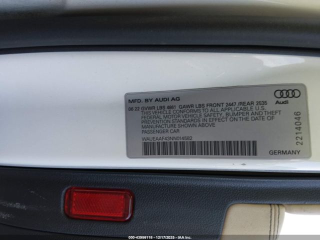 2022 AUDI A4 WAUEAAF43NN014582 Photo 8