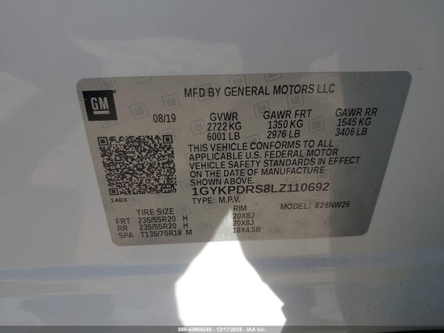 2020 CADILLAC XT6 1GYKPDRS8LZ110692 Photo 8