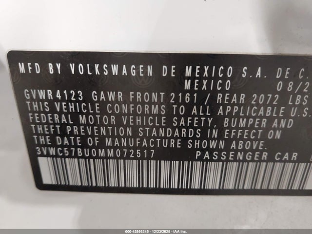 2021 VOLKSWAGEN JETTA 3VWC57BU0MM072517 Photo 8