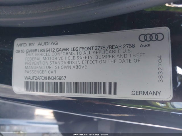 2017 AUDI A6 WAUF2AFCXHN045857 Photo 8