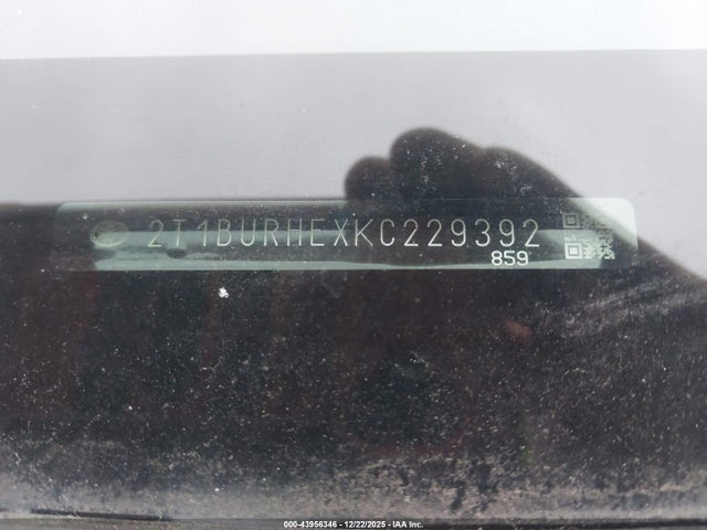 2019 TOYOTA COROLLA 2T1BURHEXKC229392 Photo 8