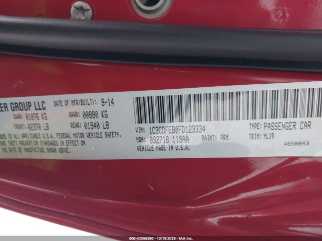 2015 DODGE DART 1C3CDFEB0FD123334 Photo 8