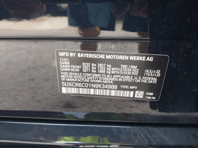 2022 BMW X5 5UXCR6C01N9K34988 Photo 8