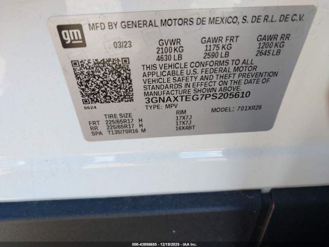 2023 CHEVROLET EQUINOX 3GNAXTEG7PS205610 Photo 8