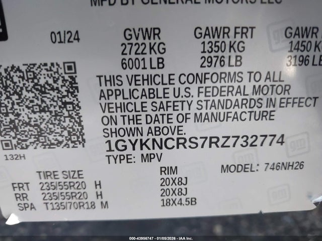 2024 CADILLAC XT5 1GYKNCRS7RZ732774 Photo 8