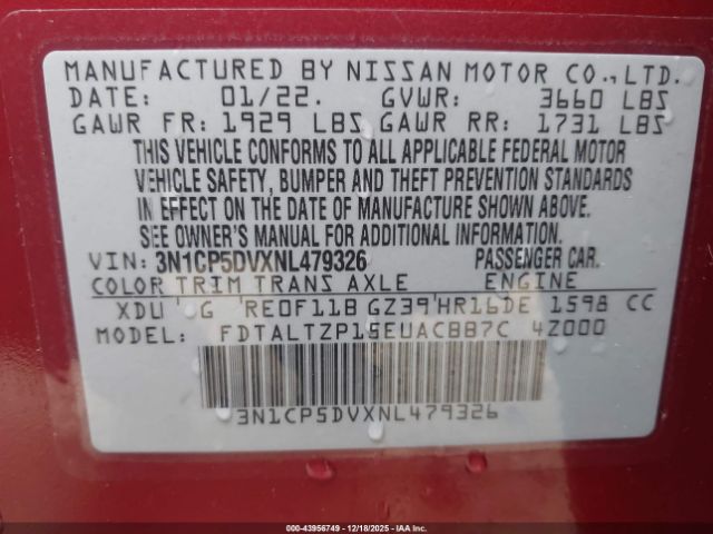 2022 NISSAN KICKS 3N1CP5DVXNL479326 Photo 8