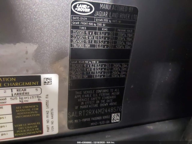 2021 LAND ROVER DISCOVERY SALRT2RX4M2448576 Photo 8