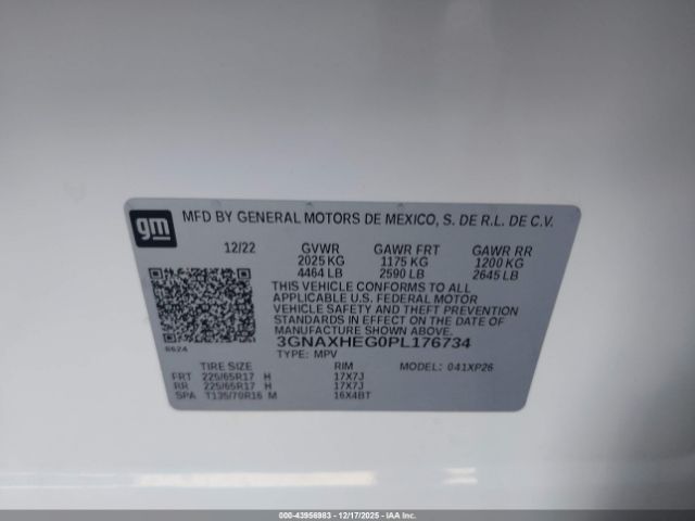 2023 CHEVROLET EQUINOX 3GNAXHEG0PL176734 Photo 8