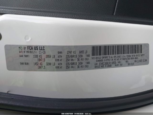 2020 CHRYSLER PACIFICA 2C4RC1BG6LR110933 Photo 8