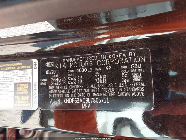 KNDP63AC9L7805711 KIA SPORTAGE S