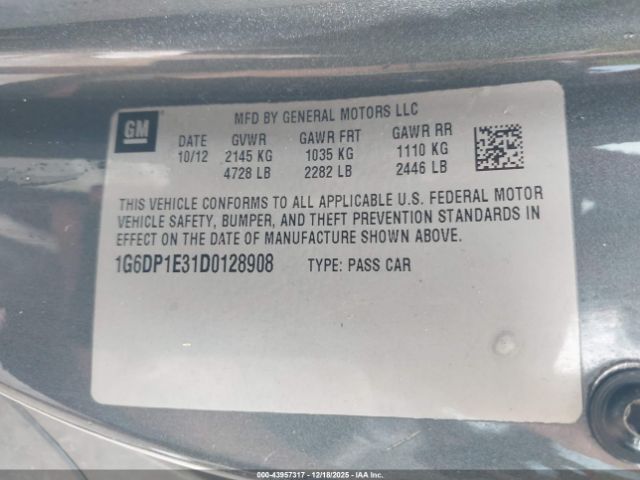 2013 CADILLAC CTS 1G6DP1E31D0128908 Photo 8