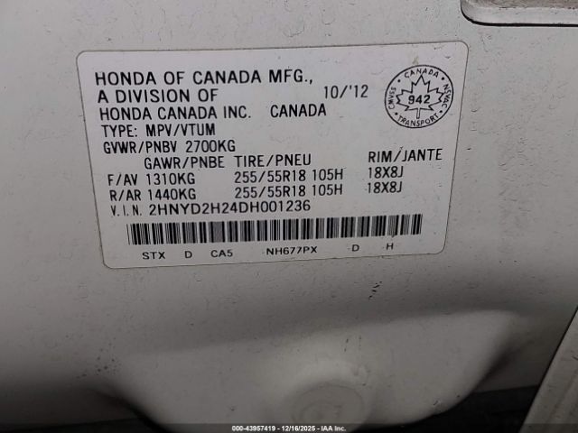 2013 ACURA MDX 2HNYD2H24DH001236 Photo 8
