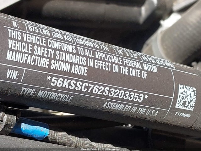 2025 INDIAN MOTORCYCLE CO. SPORT SCOUT 56KSSC762S3203353 Photo 9
