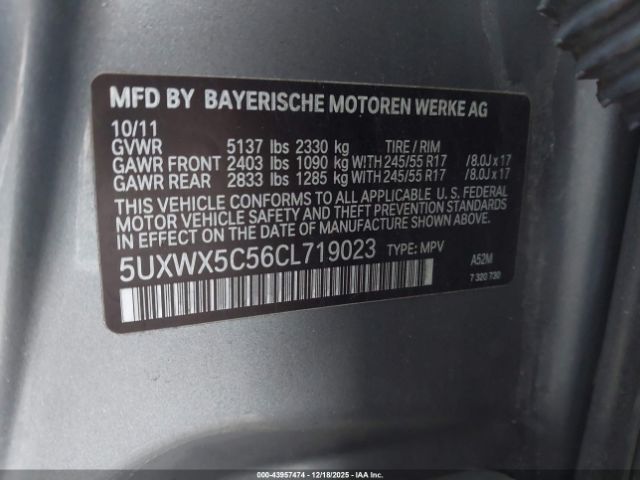 2012 BMW X3 5UXWX5C56CL719023 Photo 8