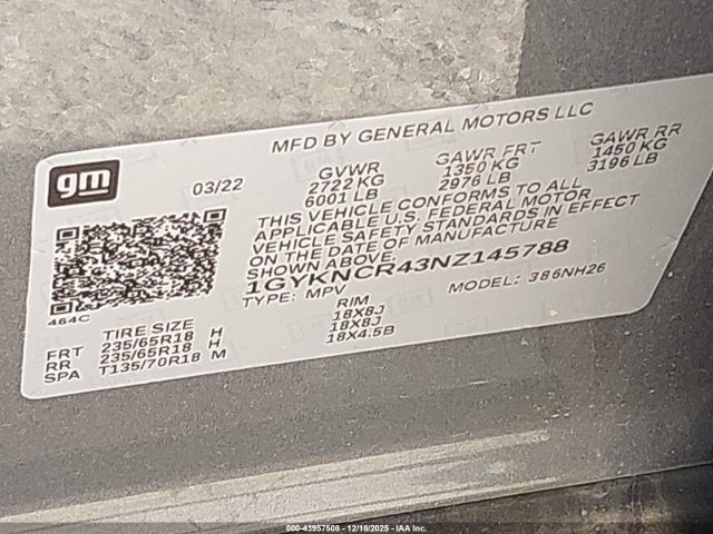 2022 CADILLAC XT5 1GYKNCR43NZ145788 Photo 8