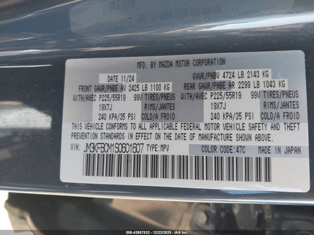 Mazda Cx-5 2.5 S Carbon Edition 2025 JM3KFBCM1S0601607 Image 9