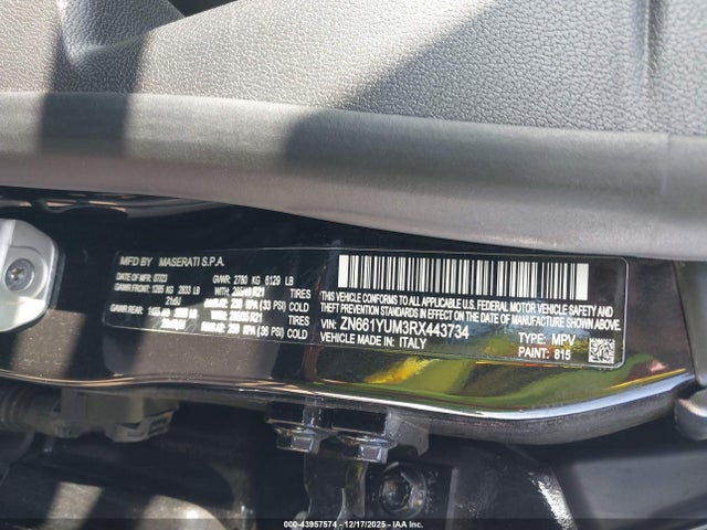 ZN661YUM3RX443734 Maserati Levante Modena Ultima