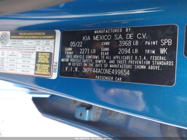 2022 KIA FORTE 3KPF44AC0NE499654 Photo 8