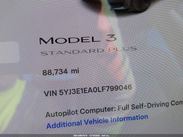 2020 TESLA MODEL 3 5YJ3E1EA0LF799046 Photo 6