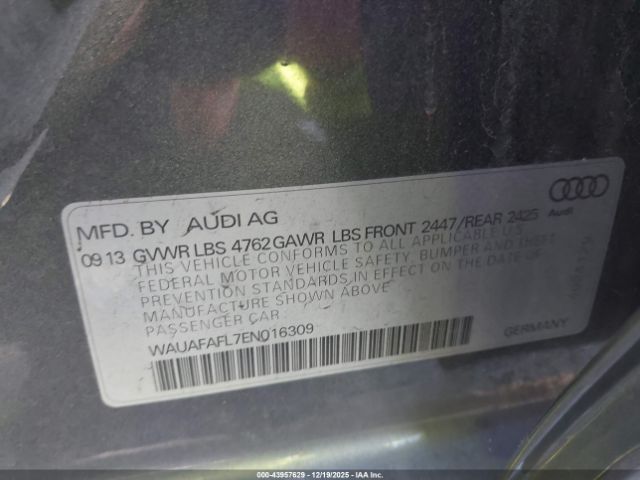 2014 AUDI A4 WAUAFAFL7EN016309 Photo 8