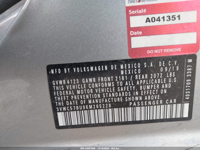 2019 VOLKSWAGEN JETTA 3VWC57BU9KM265228 Photo 8