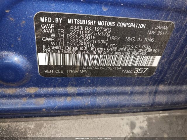 2018 MITSUBISHI OUTLANDER SPORT JA4AP3AU6JZ027164 Photo 8