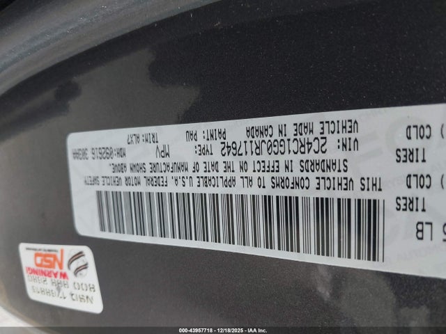 2C4RC1GG0JR117642 Chrysler Pacifica Limited