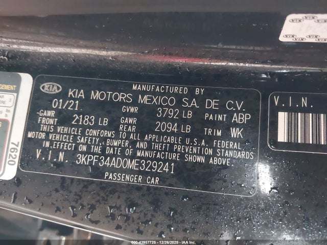 KIA Forte Gt-line 2021 3KPF34AD0ME329241 Image 9