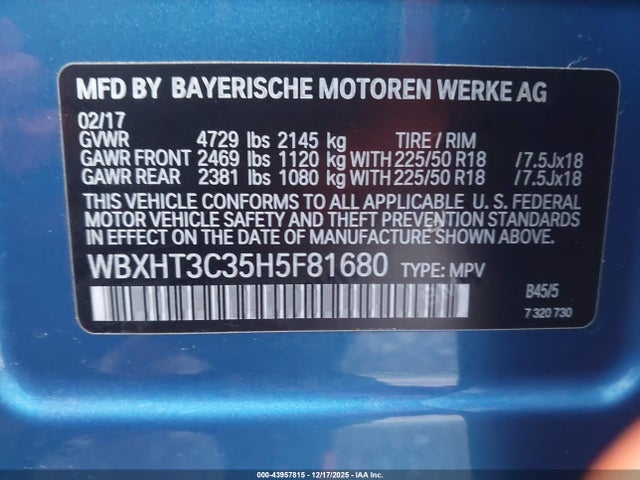 2017 BMW X1 WBXHT3C35H5F81680 Photo 8