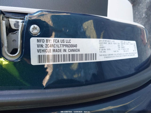 2023 Chrysler Pacifica Hybrid Touring L მანქანა იყიდება აუქციონზე, vin: 2C4RC1L77PR630840, აუქციონის ნომერი: 43957844