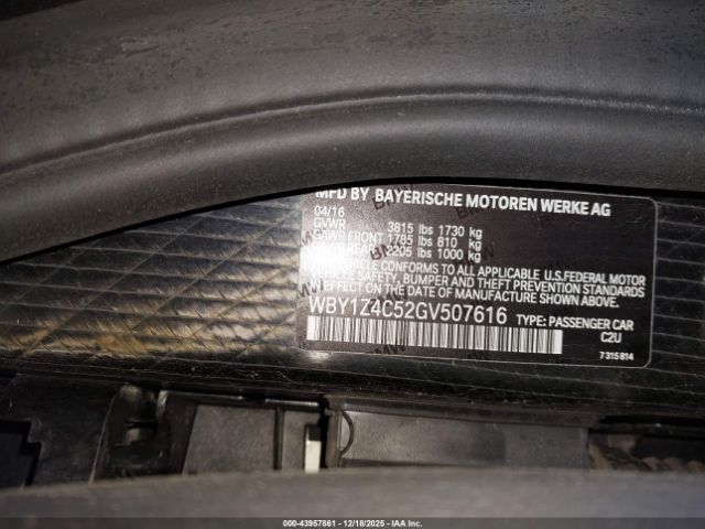 2016 BMW I3 WBY1Z4C52GV507616 Photo 8