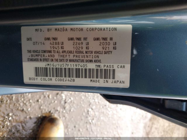 2015 MAZDA MAZDA6 JM1GJ1U57F1197405 Photo 8