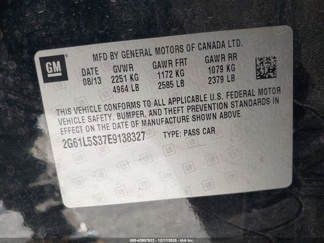 2014 CADILLAC XTS 2G61L5S37E9138327 Photo 8