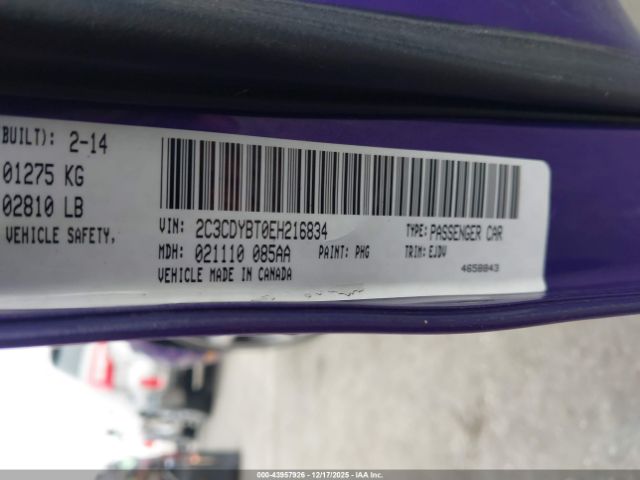 2014 DODGE CHALLENGER 2C3CDYBT0EH216834 Photo 8