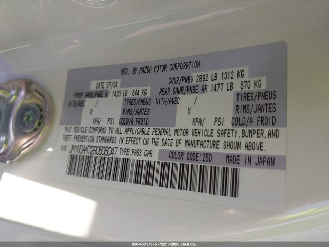 2024 MAZDA MX-5 MIATA RF JM1NDAM72R0606047 Photo 8