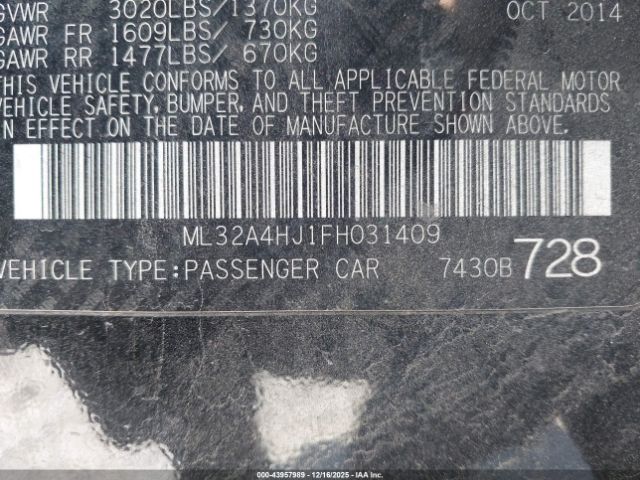 2015 MITSUBISHI MIRAGE ML32A4HJ1FH031409 Photo 8