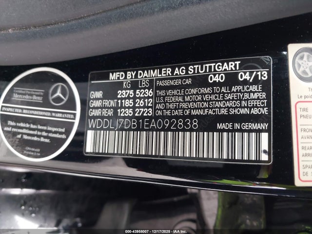 Mercedes-Benz CLS 550 2014 WDDLJ7DB1EA092838 Image 9