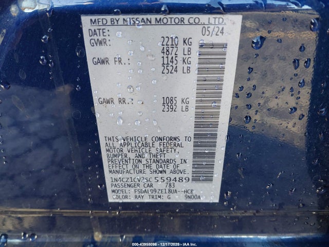 1N4CZ1CV2SC559489 Nissan Leaf Sv Plus