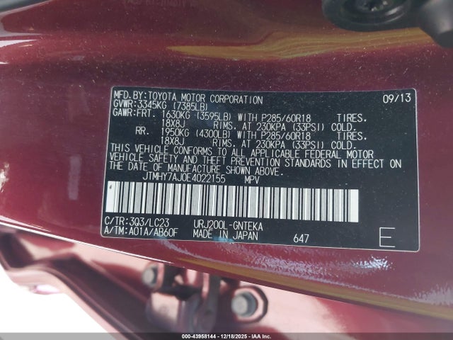 JTMHY7AJ0E4022155 Toyota Land Cruiser V8