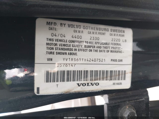 2004 VOLVO S60 YV1RS61TX42407521 Photo 8