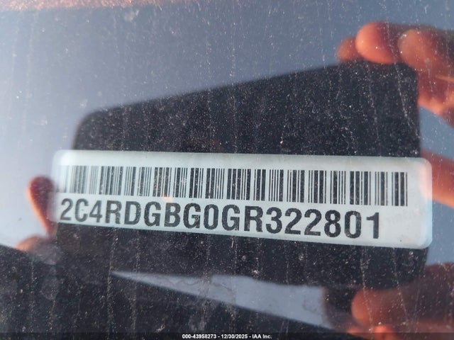 Aukcja sprzedaży 2016 Dodge Grand Caravan Se, vin: 2C4RDGBG0GR322801, numer aukcji: 43958273