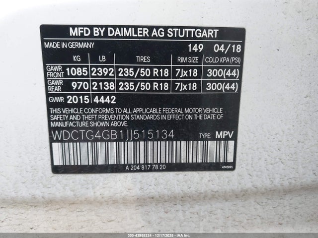 2018 MERCEDES-BENZ GLA 250 WDCTG4GB1JJ515134 Photo 8
