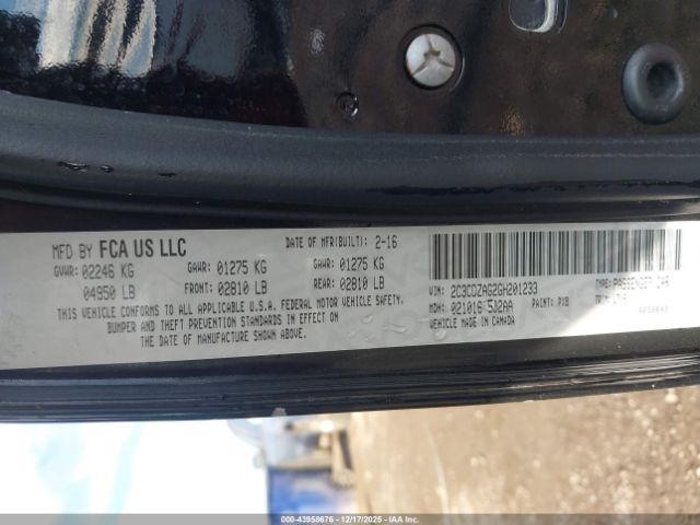 2016 DODGE CHALLENGER 2C3CDZAG2GH201233 Photo 8