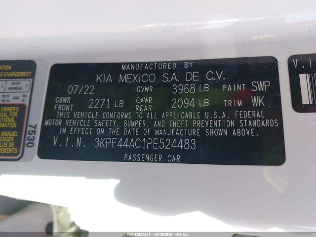 2023 KIA FORTE 3KPF44AC1PE524483 Photo 8