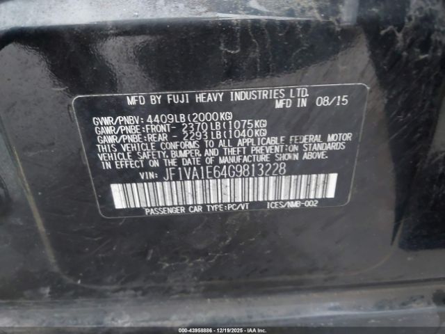 2016 SUBARU WRX JF1VA1E64G9813228 Photo 8