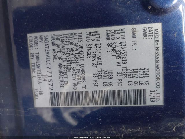 2020 NISSAN ROGUE 5N1AT2MV2LC771572 Photo 8