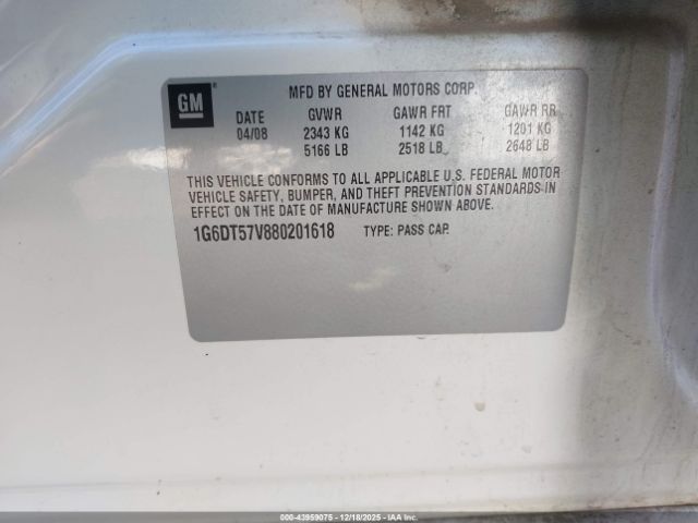 2008 CADILLAC CTS 1G6DT57V880201618 Photo 8