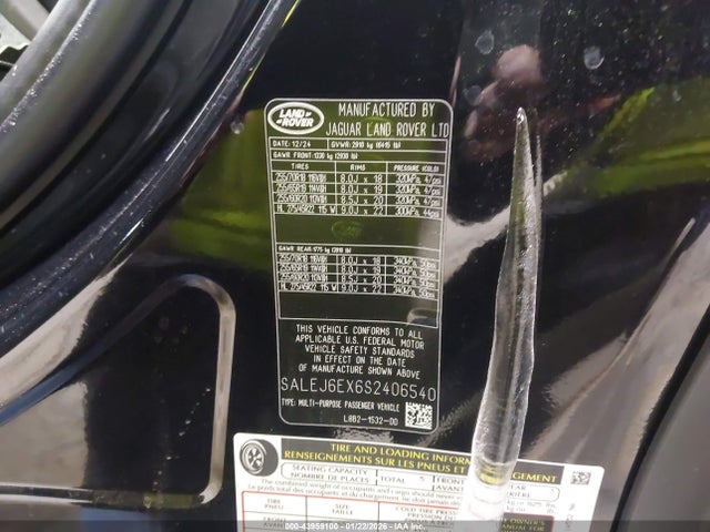 SALEJ6EX6S2406540 Land Rover Defender 90 P300 S
