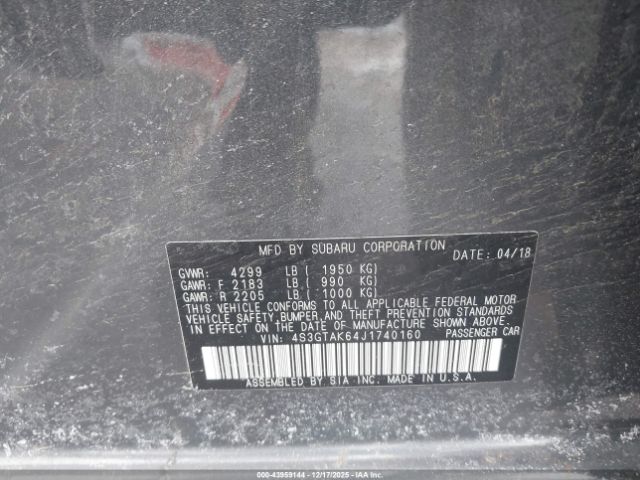 2018 SUBARU IMPREZA 4S3GTAK64J1740160 Photo 8